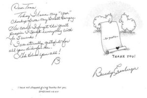 An Endearing Thank You to the Radiation Staff From a Grateful Patient!