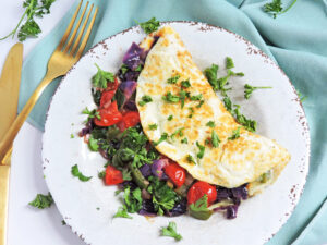 Veggie Stuffed Egg White Omelet