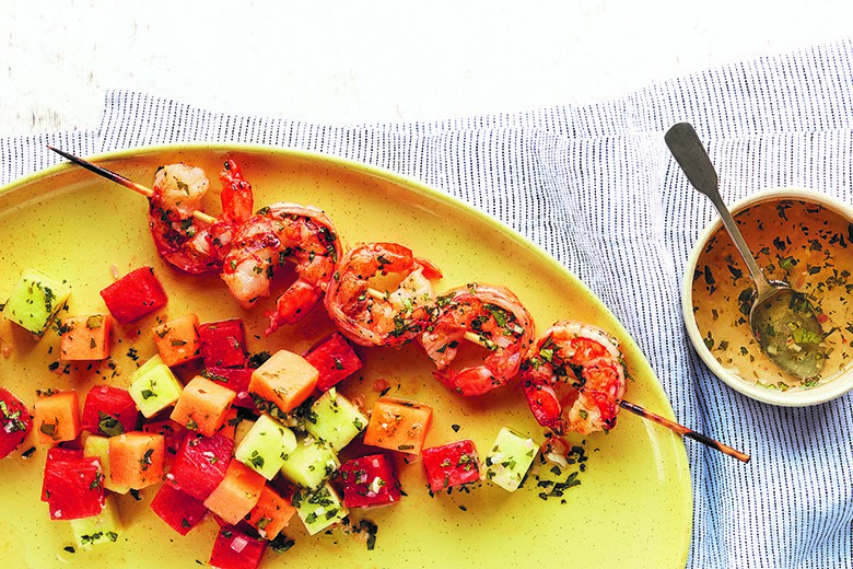 Grilled Shrimp and Melon Salad
