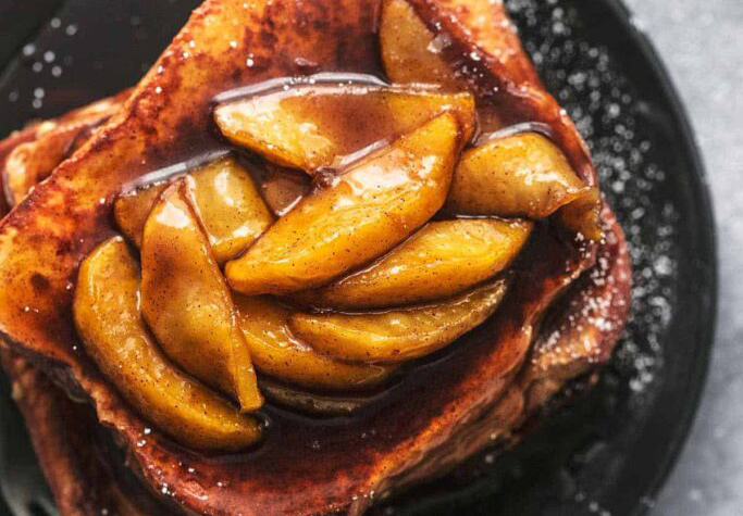 Microwave Cinnamon Apple French Toast