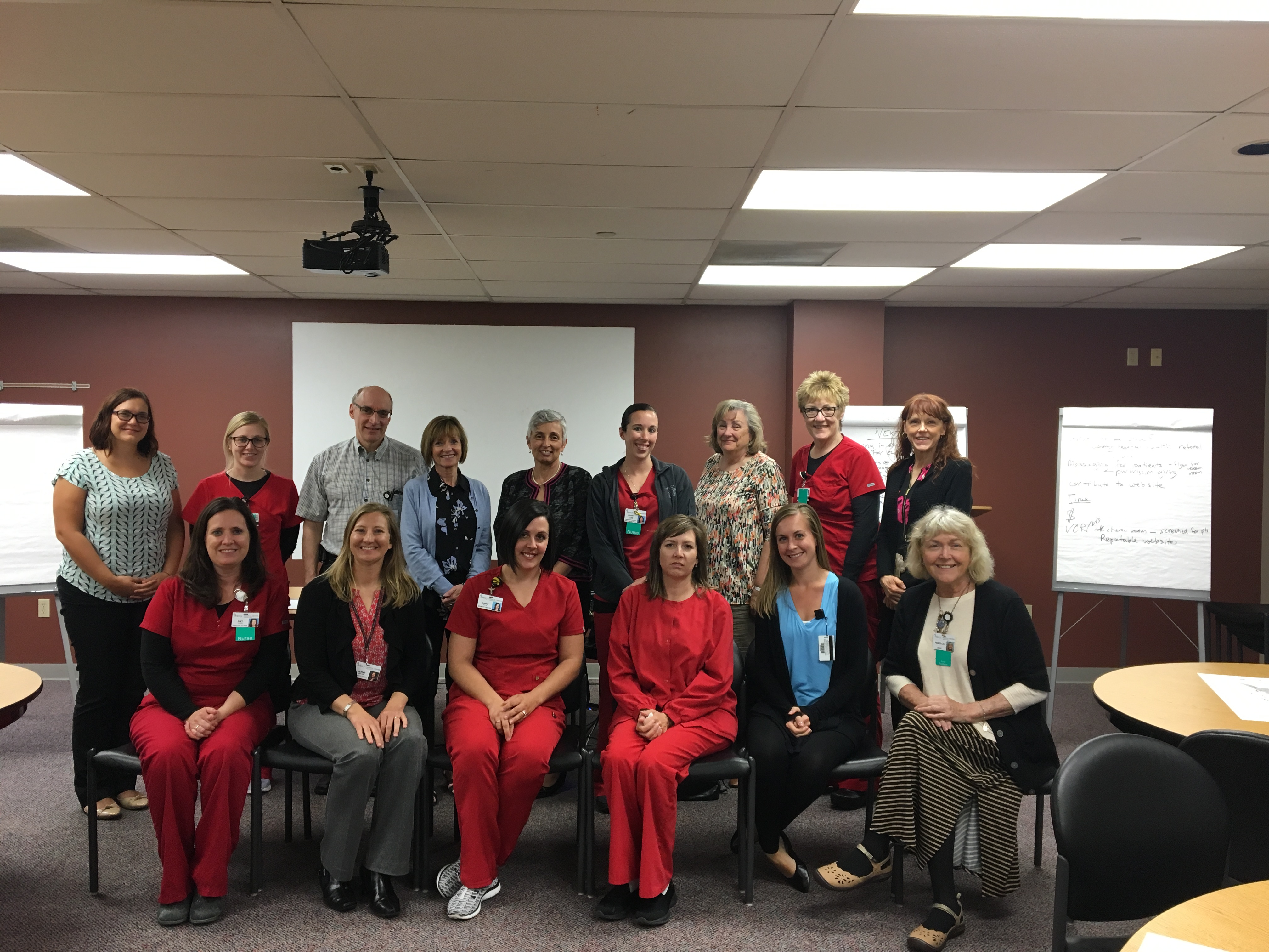 Erin with a group of providers in Mason City.