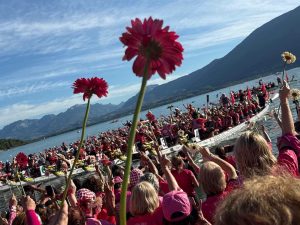 A flower ceremony that took place at the event.